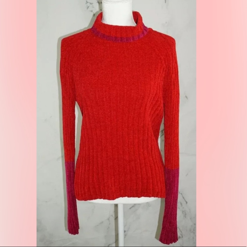 Christina Rotelli Silk Turtle Neck Sweater Small